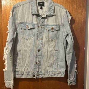 Distressed Light Blue Denim Jacket
